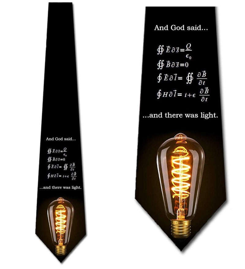 Three Rooker Science Ties Mens Funny Equation Necktie - Image 2